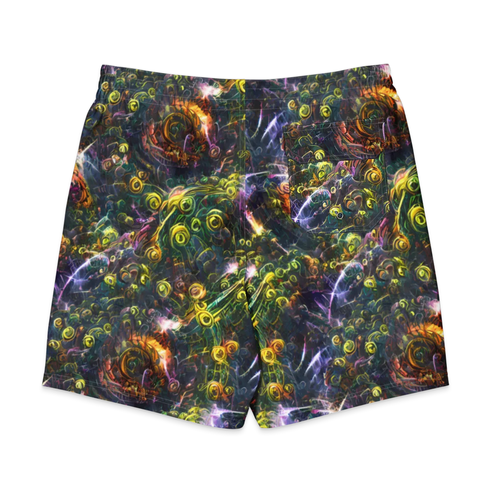 Midnight Vines on Men's Board Shorts — Back