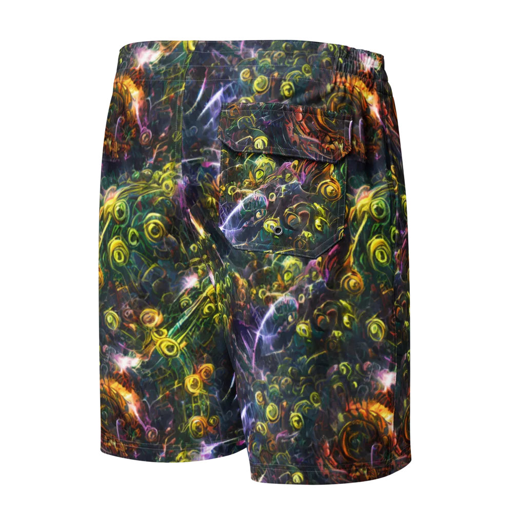 Midnight Vines on Men's Board Shorts — Back