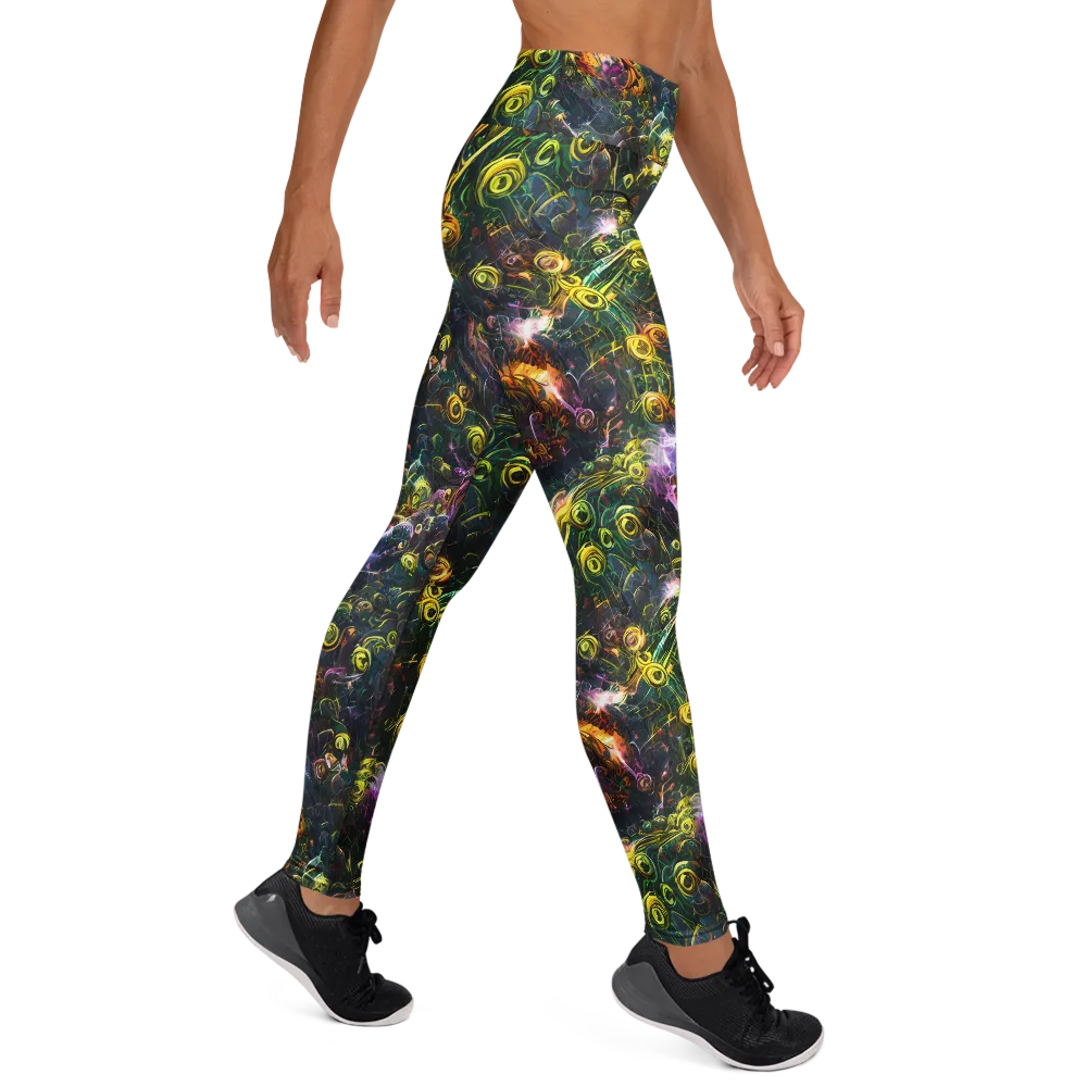 Midnight Vines on Yoga Leggings — Right