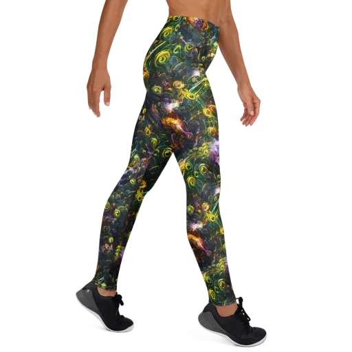 Midnight Vines on a Yoga Leggings