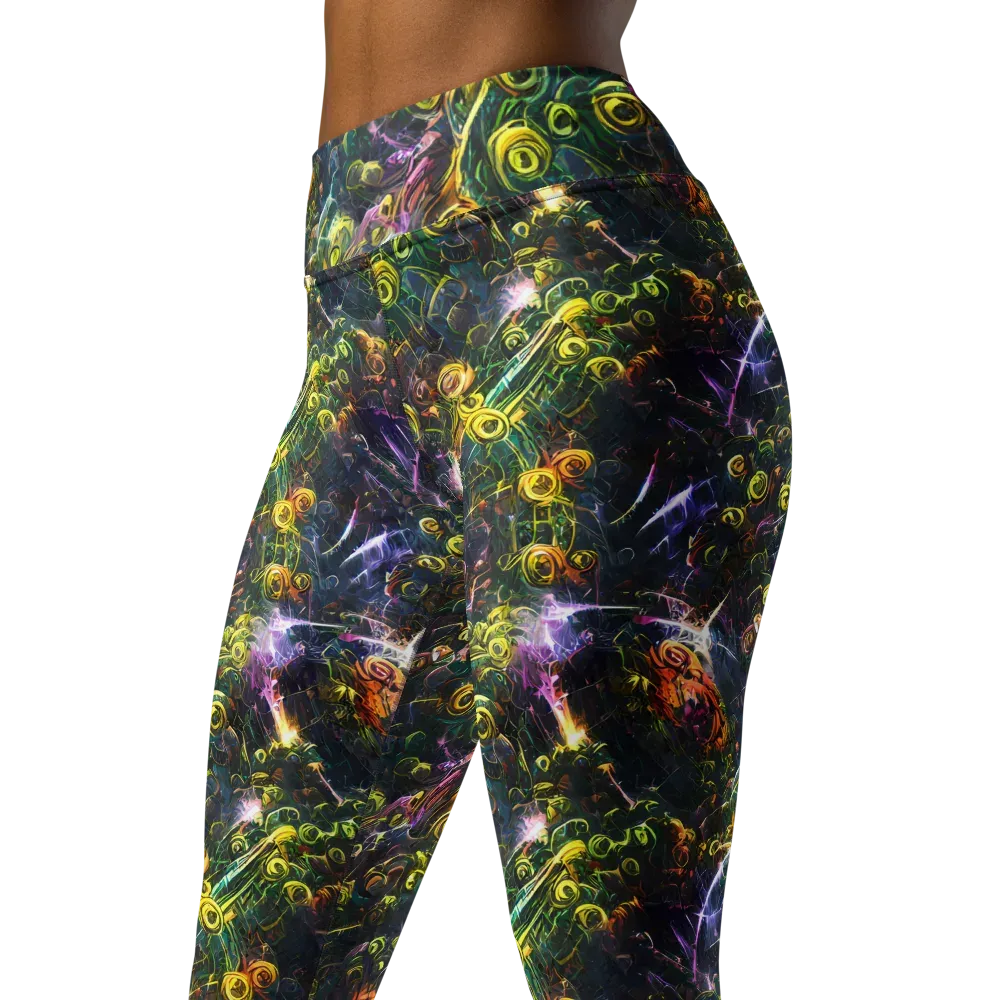 Midnight Vines on Yoga Leggings — Left Front