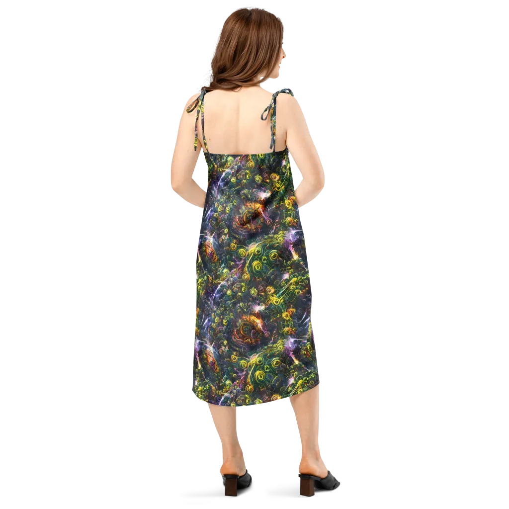 Midnight Vines on Slip Dress — Back