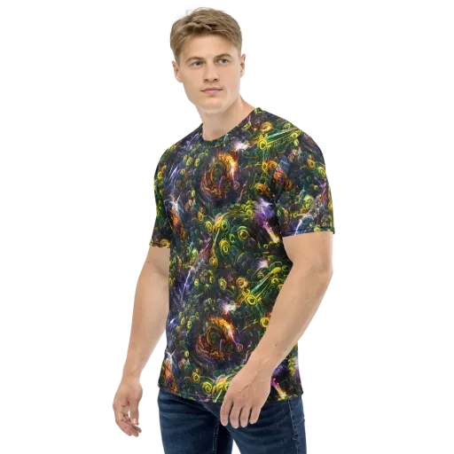Midnight Vines on a Men's Crew Neck T-Shirt