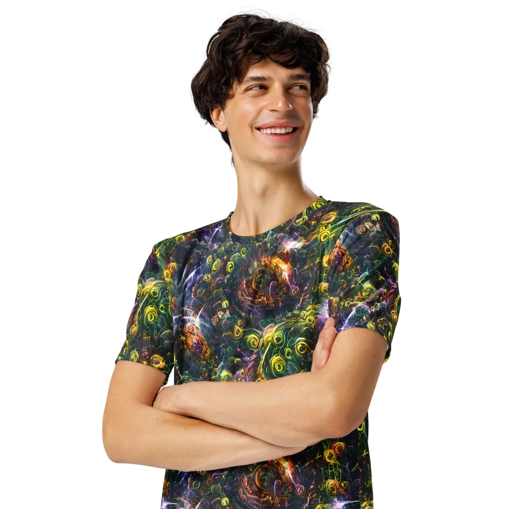 Midnight Vines on Men's Crew Neck T-Shirt — Left Front