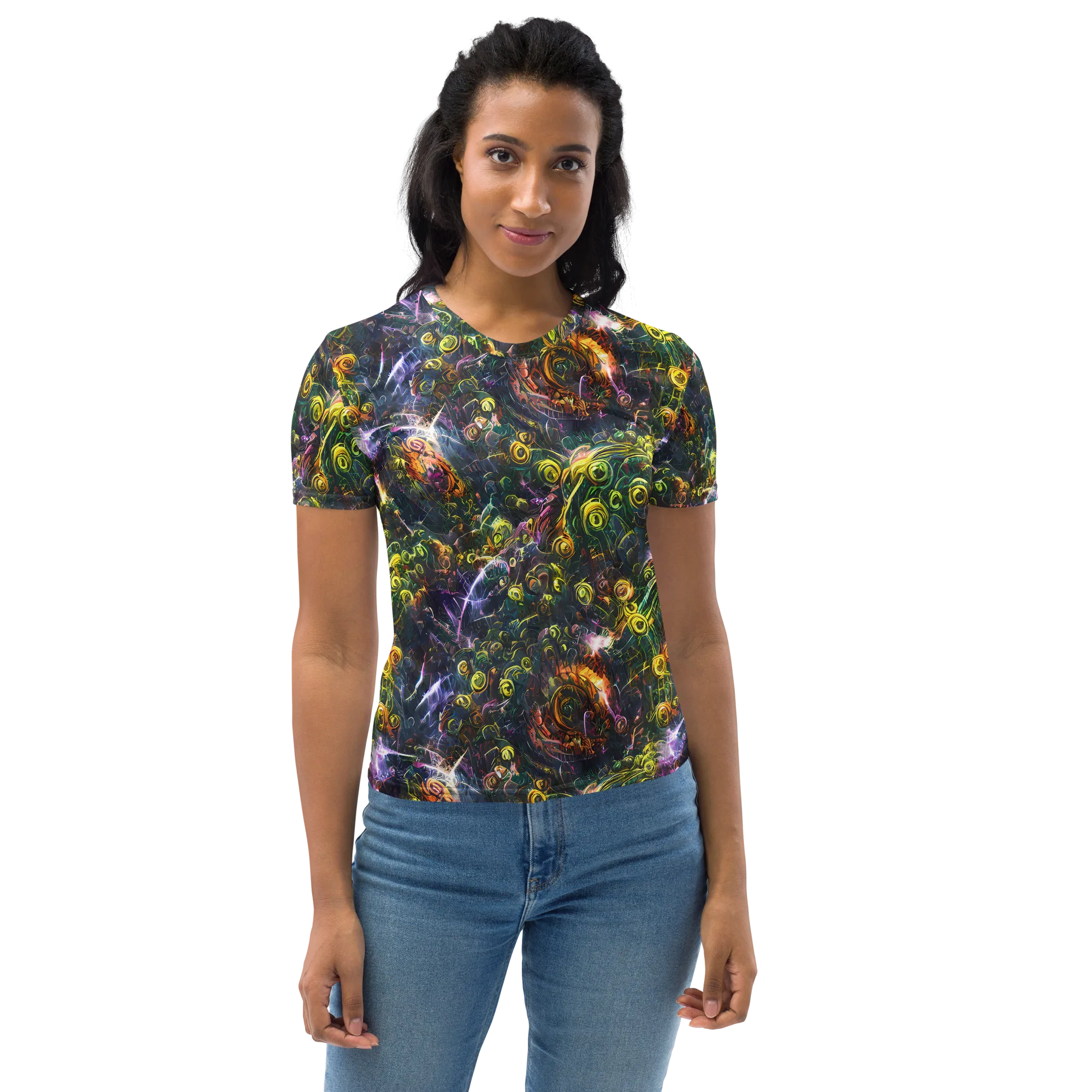 Midnight Vines on Women's Crew Neck T-Shirt — Front