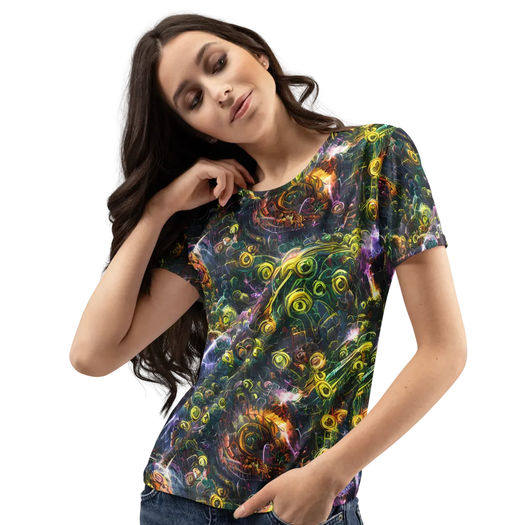 Midnight Vines on Women's Crew Neck T-Shirt — Left Front