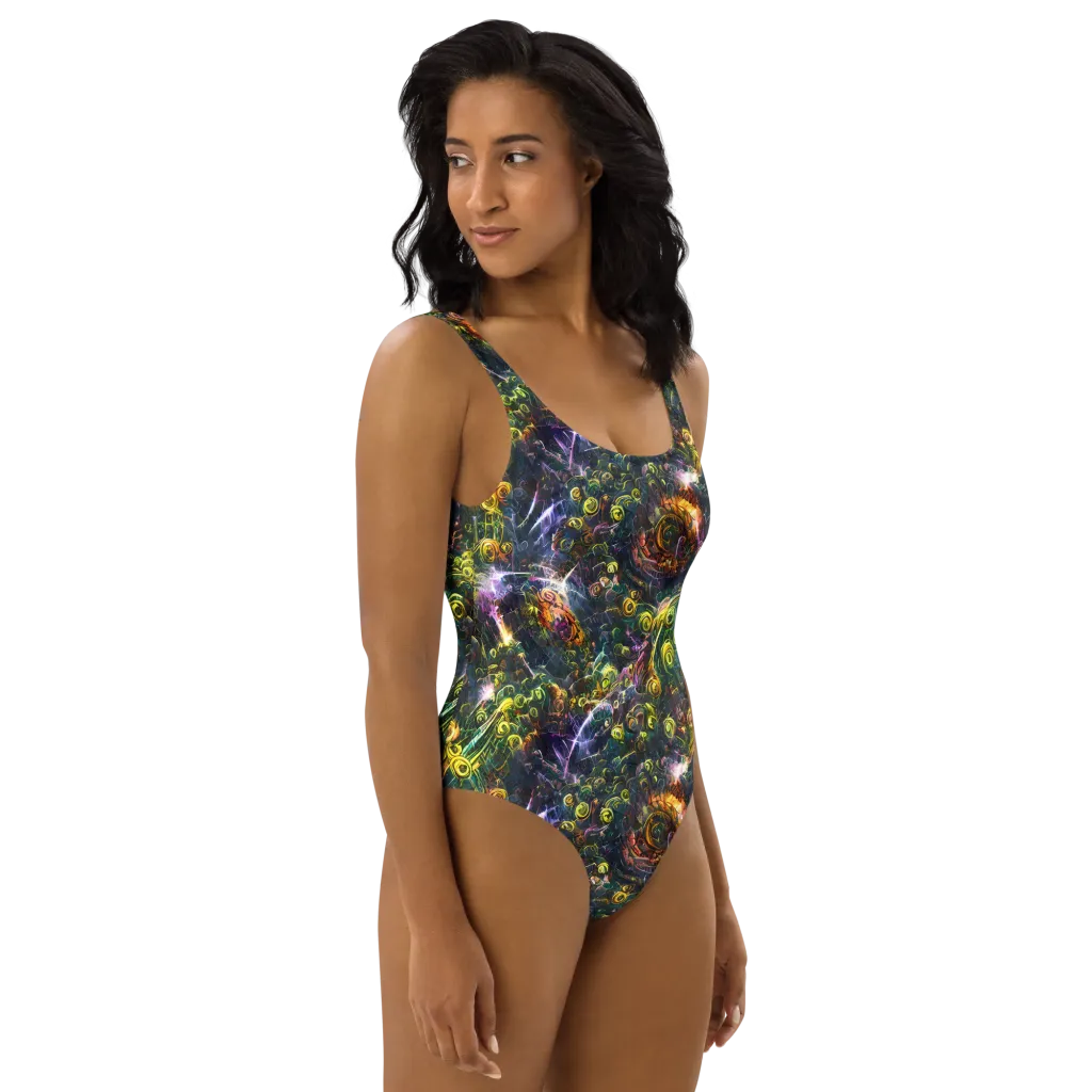 Midnight Vines on One-Piece Swimsuit — Right