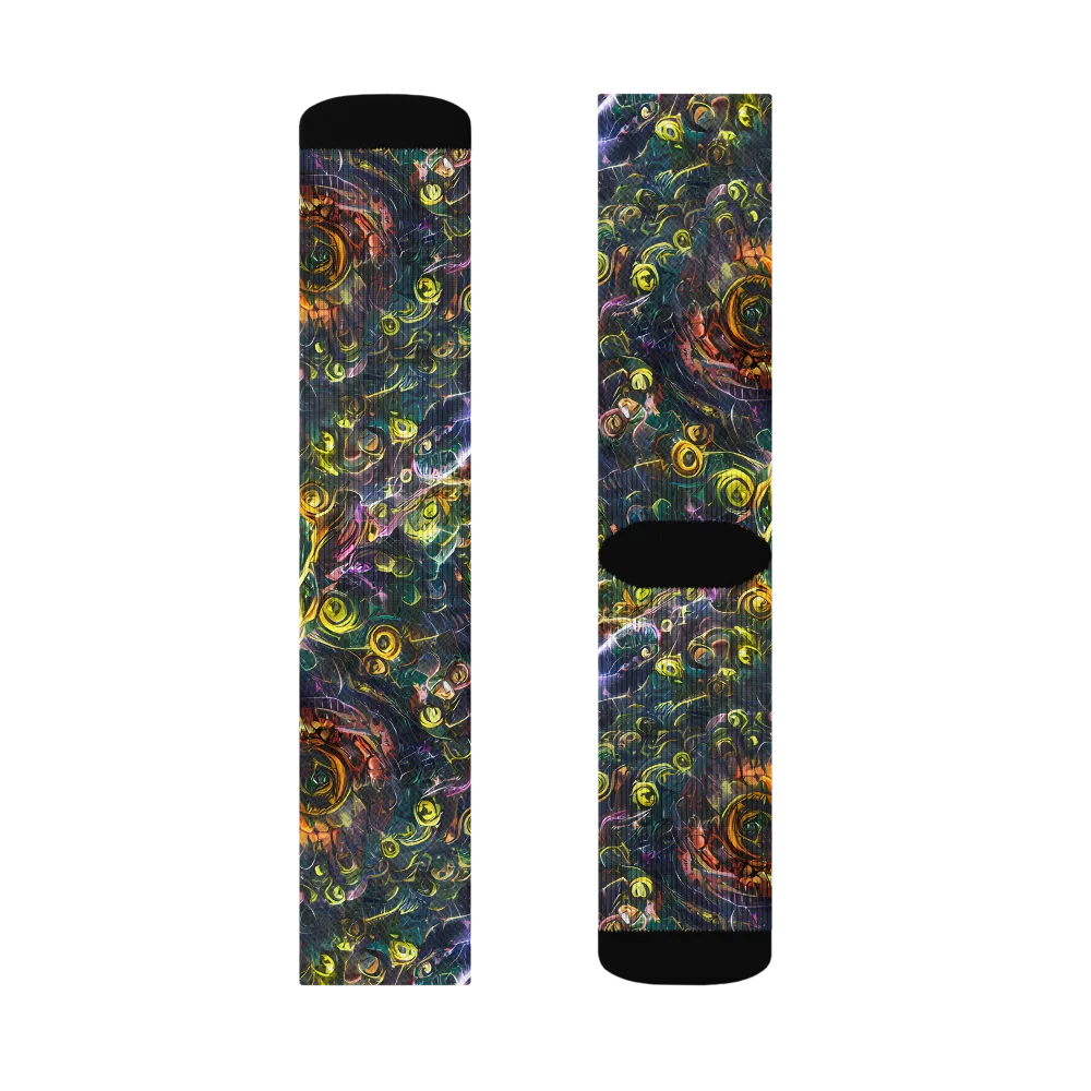 Midnight Vines on Socks — Left Sock