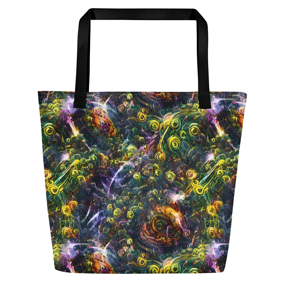 Midnight Vines on Large Tote Bag W/ Pocket — Front