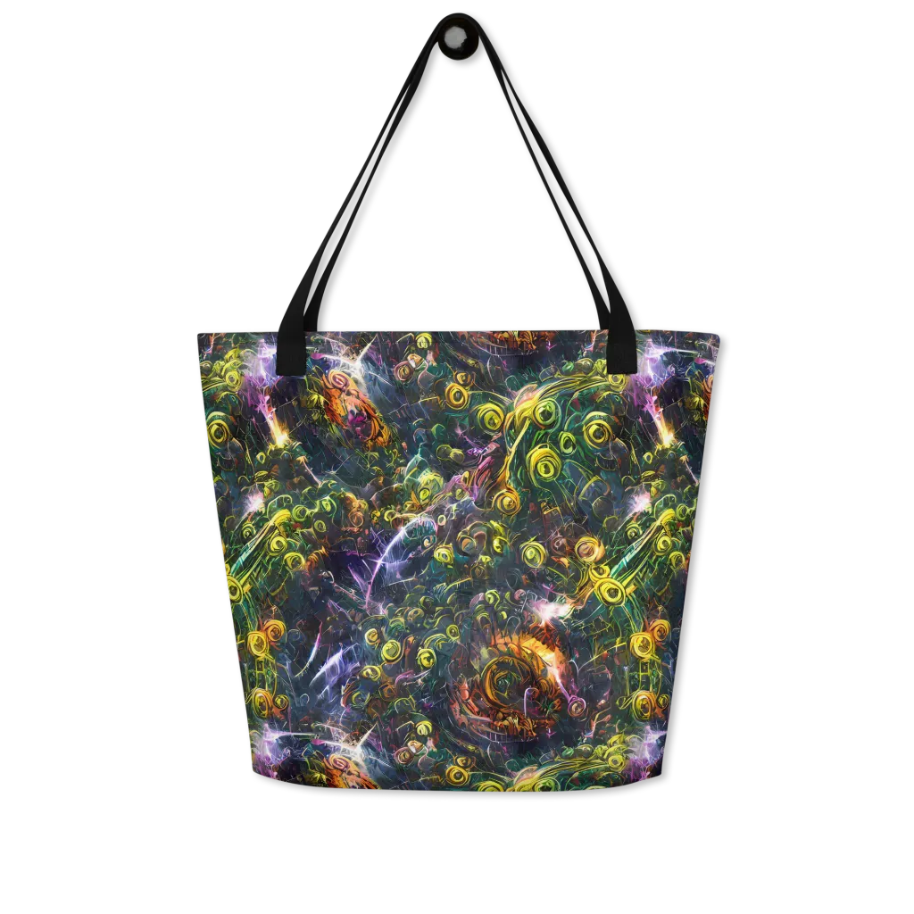 Midnight Vines on Large Tote Bag W/ Pocket — Front