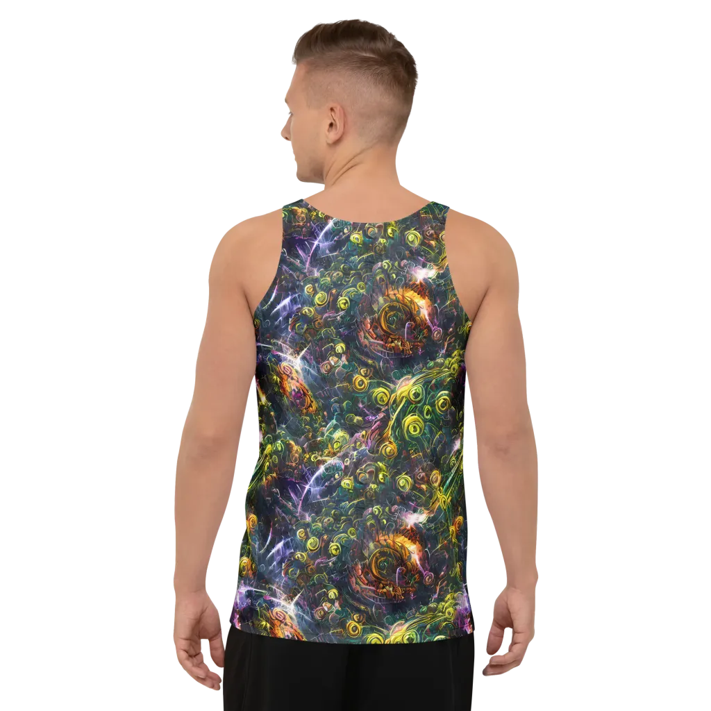 Midnight Vines on Men's Tank Top — Back