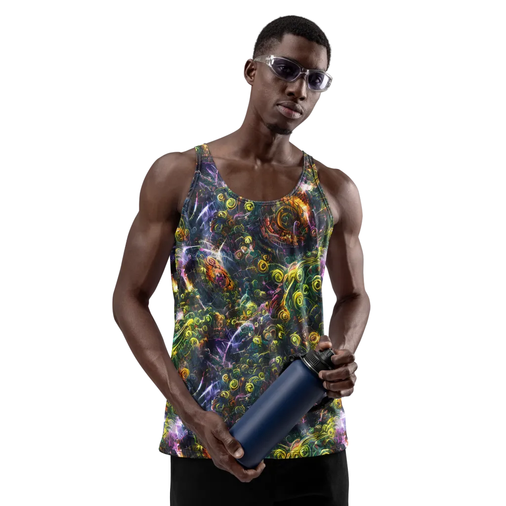 Midnight Vines on Men's Tank Top — Front