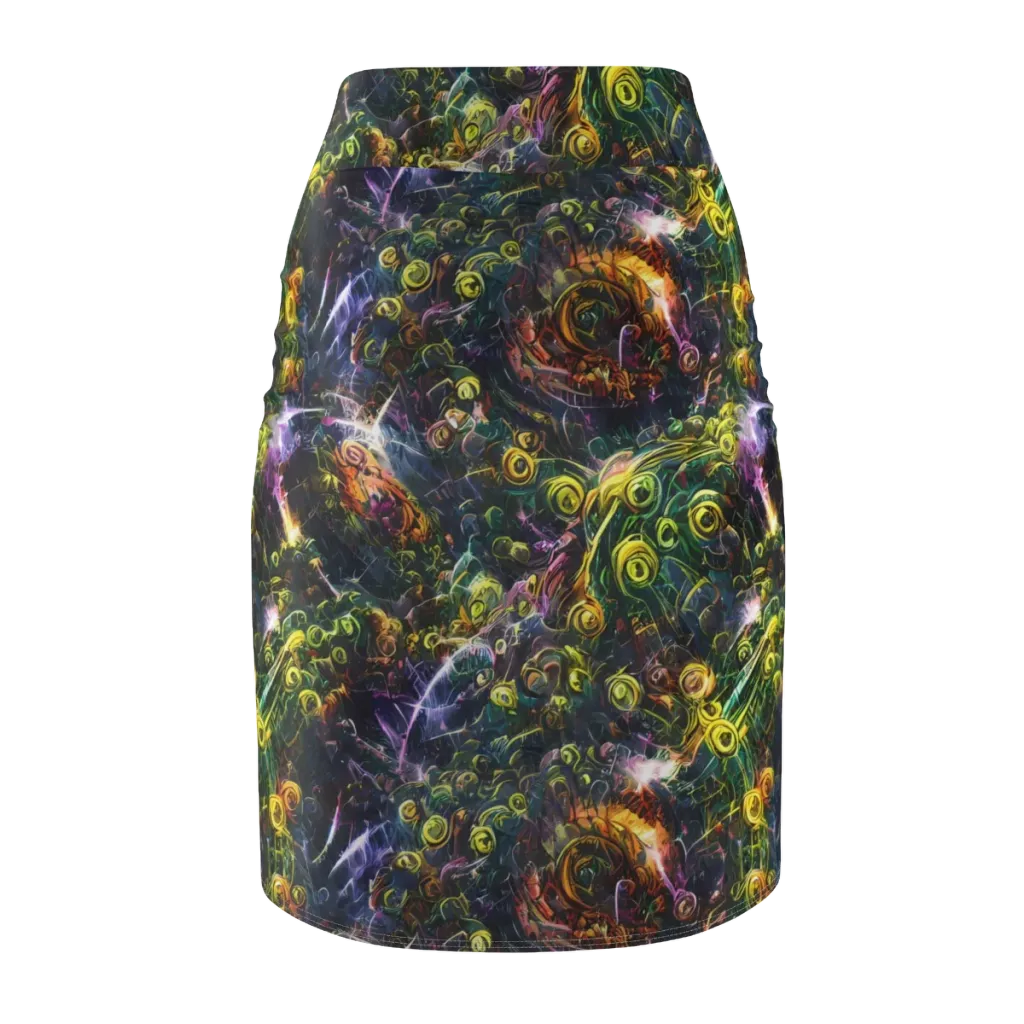Midnight Vines on Pencil Skirt — Back