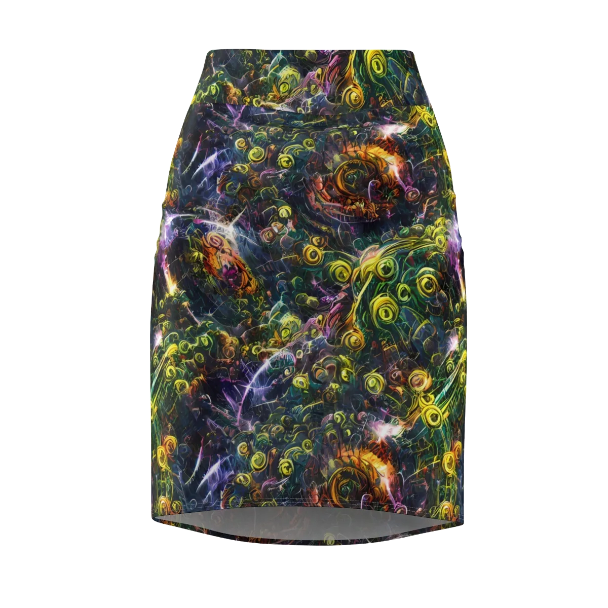 Midnight Vines on Pencil Skirt — Front