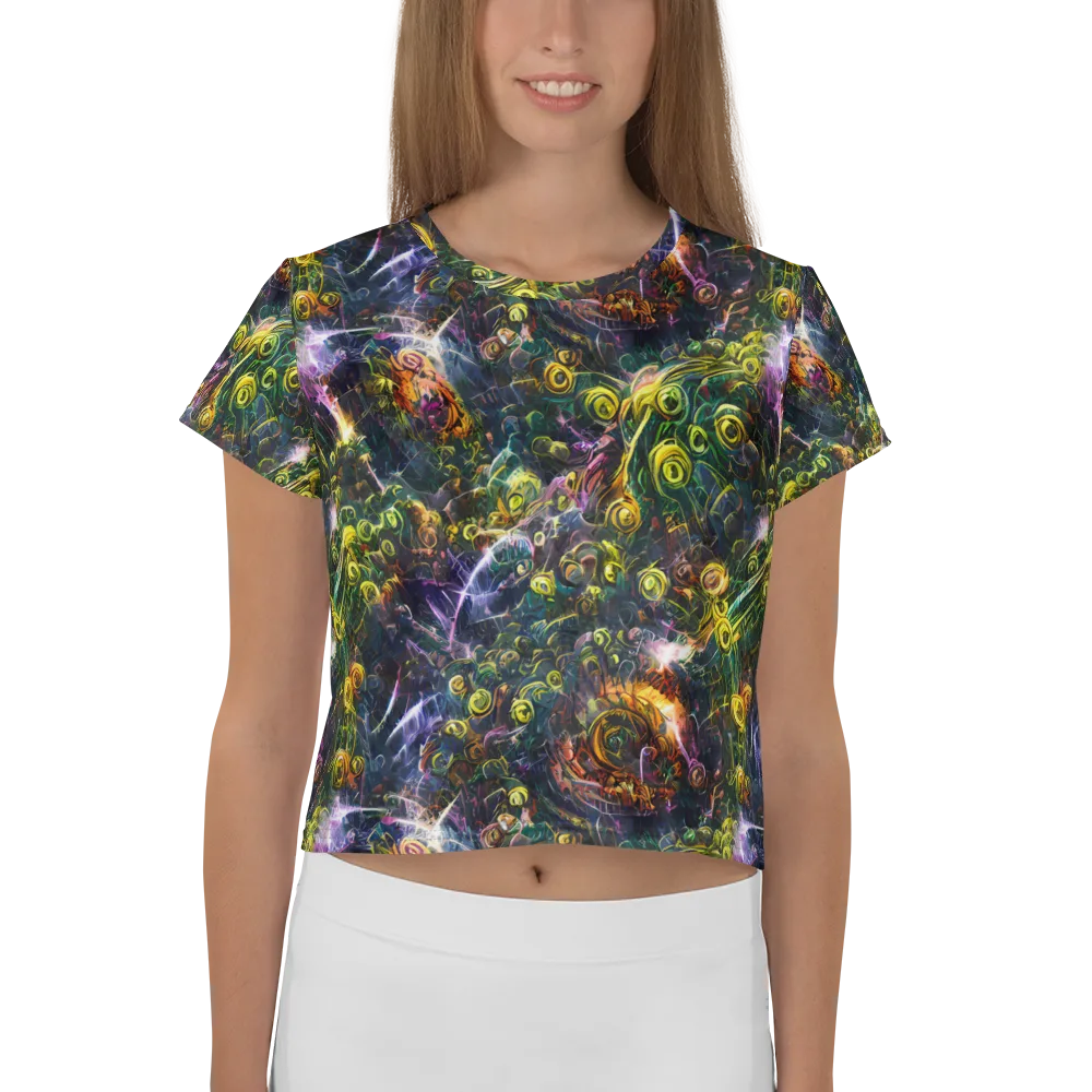 Midnight Vines on Crop Tee — Front