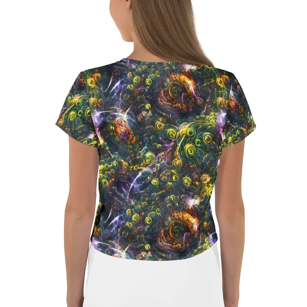 Midnight Vines on Crop Tee — Back