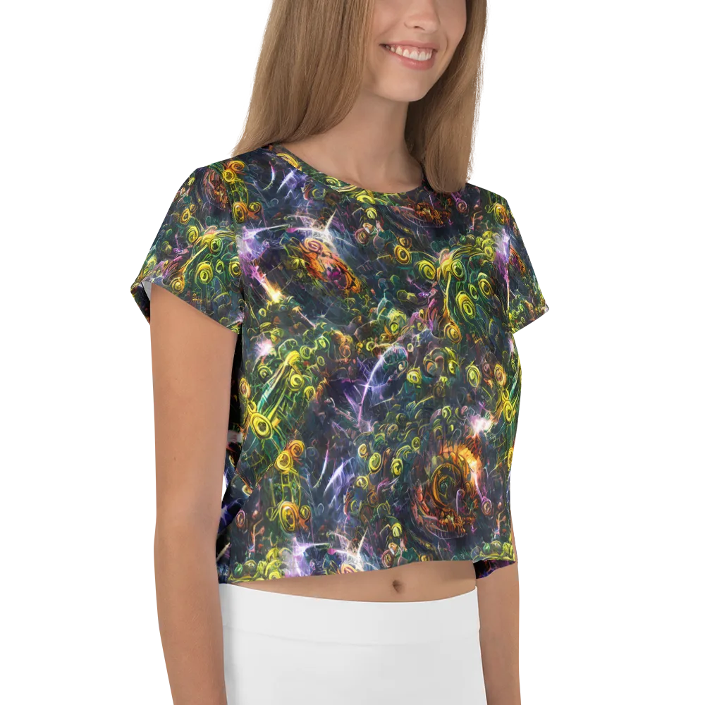 Midnight Vines on Crop Tee — Right