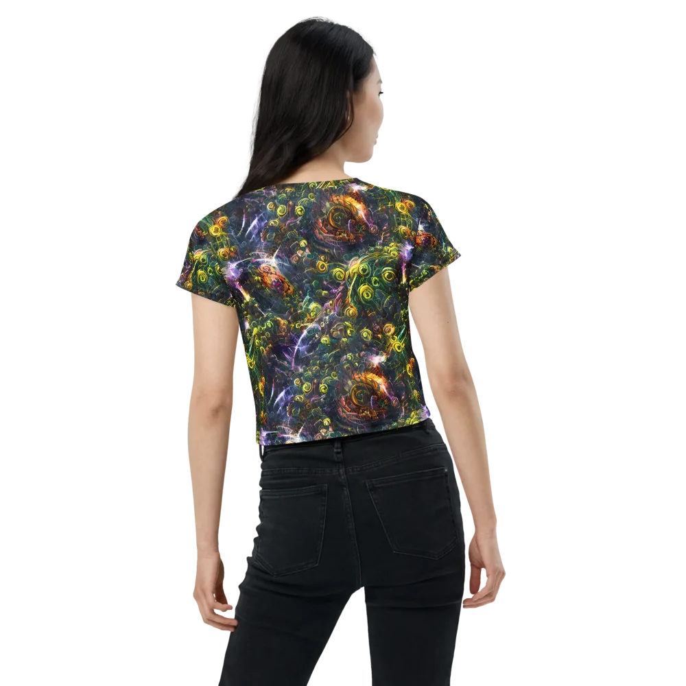 Midnight Vines on Crop Tee — Back