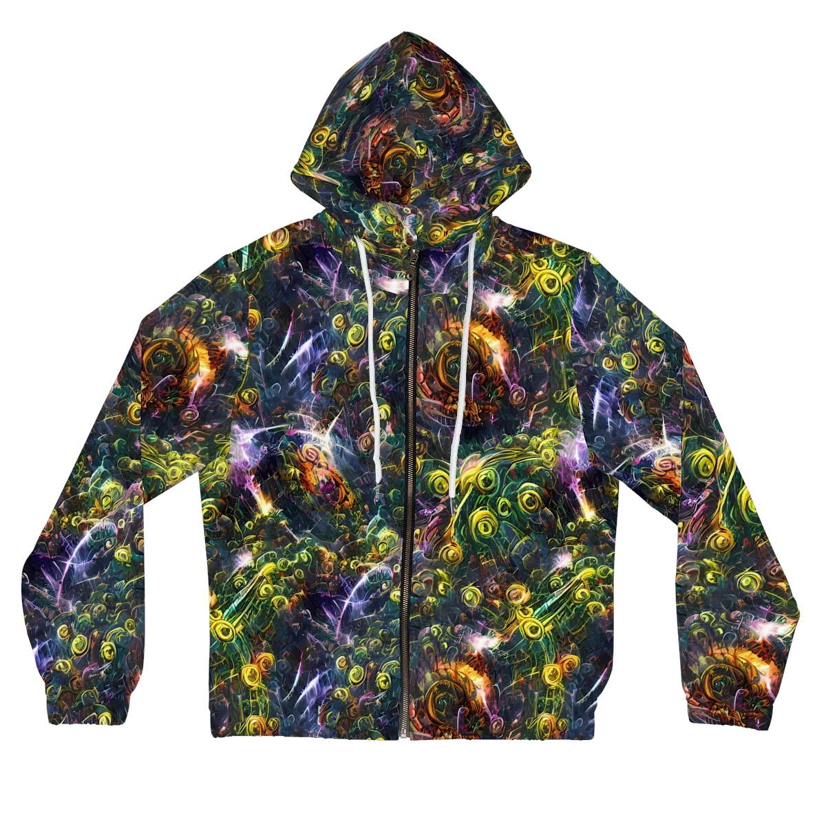 Midnight Vines on Women's Full-Zip Hoodie — Front