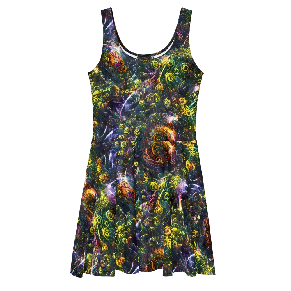 Midnight Vines on Skater Dress — Front