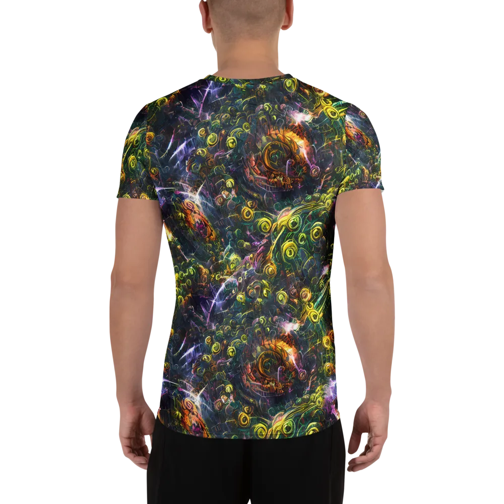 Midnight Vines on Men's Athletic T-Shirt — Back