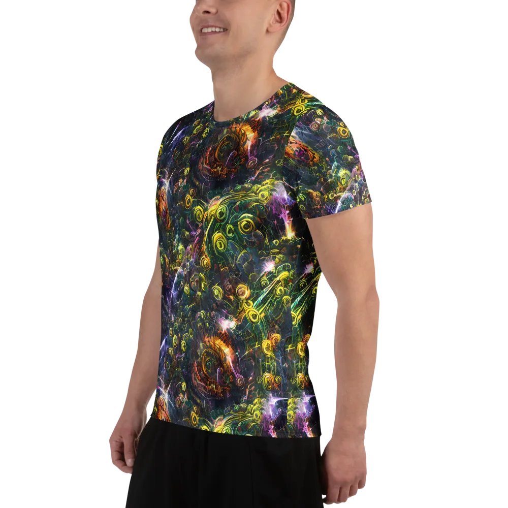 Midnight Vines on Men's Athletic T-Shirt — Left