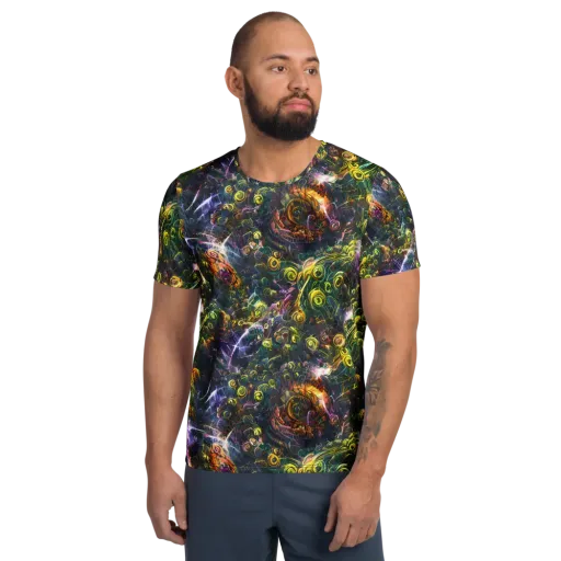 Midnight Vines on a Men's Athletic T-Shirt