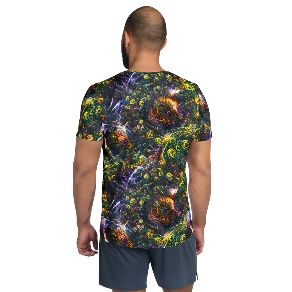 Midnight Vines on Men's Athletic T-Shirt — Back