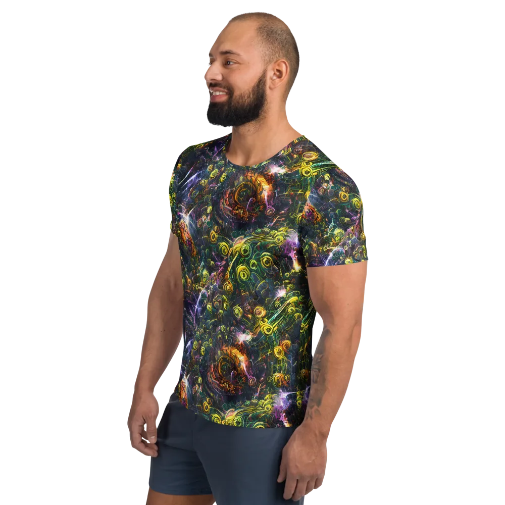 Midnight Vines on Men's Athletic T-Shirt — Left