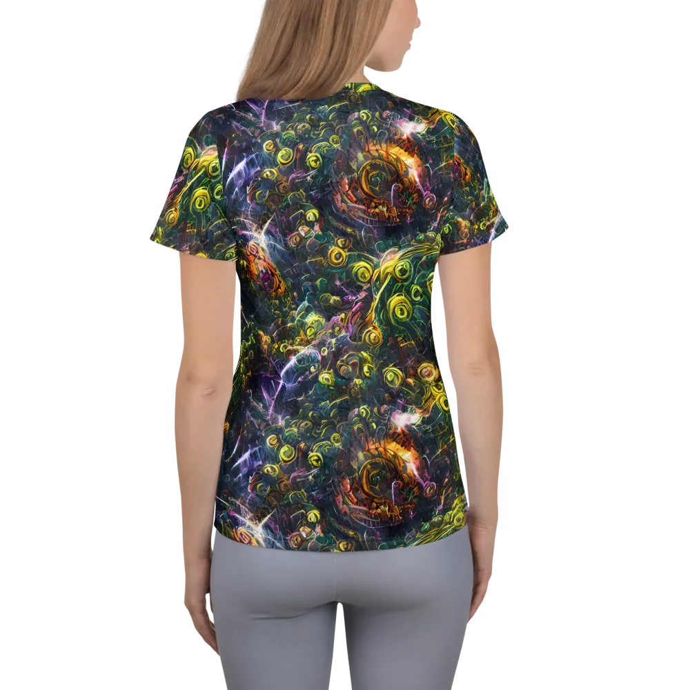 Midnight Vines on Women's Athletic T-Shirt — Back
