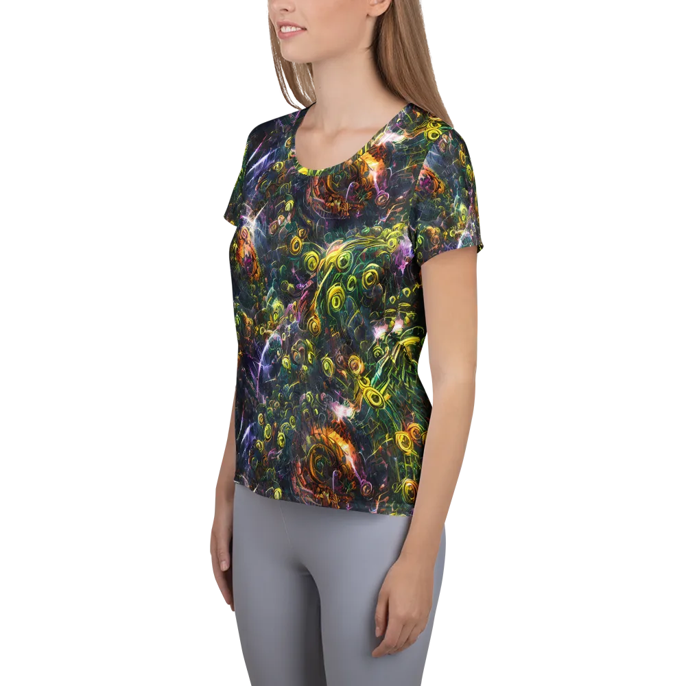 Midnight Vines on Women's Athletic T-Shirt — Left