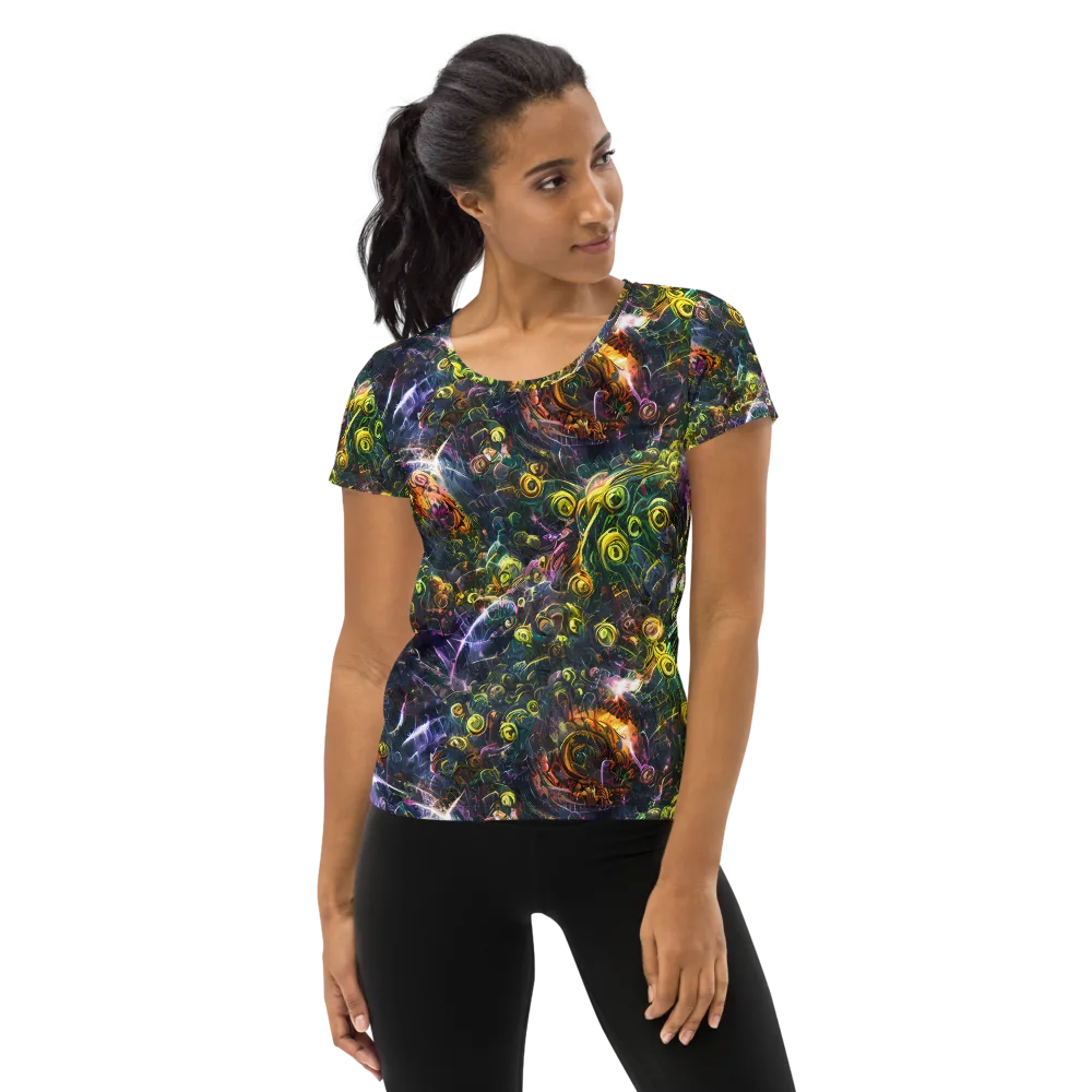 Midnight Vines on Women's Athletic T-Shirt — Front