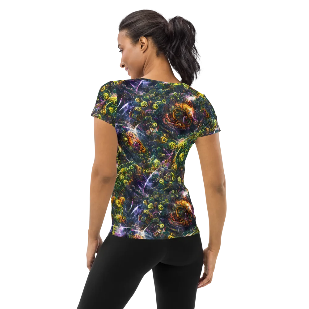 Midnight Vines on Women's Athletic T-Shirt — Back
