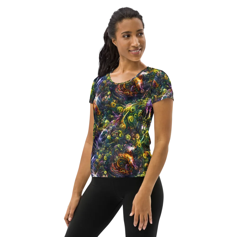 Midnight Vines on Women's Athletic T-Shirt — Left