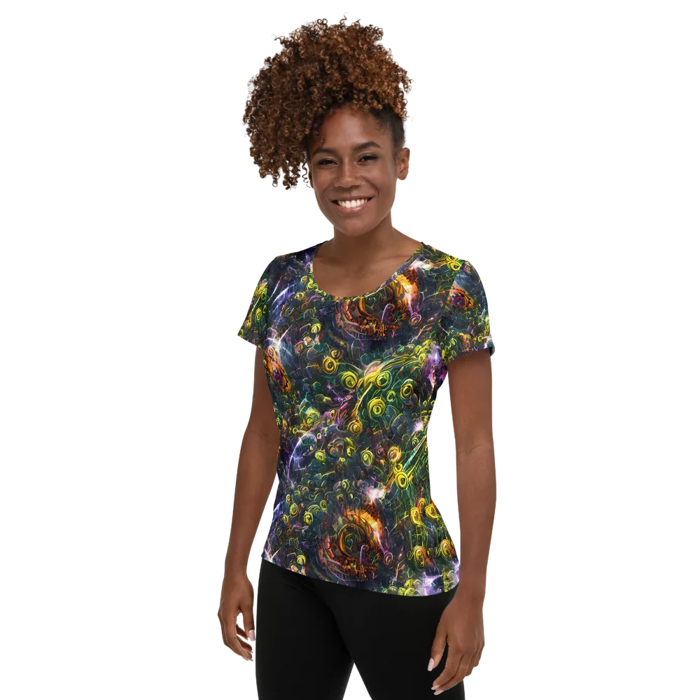 Midnight Vines on Women's Athletic T-Shirt — Left
