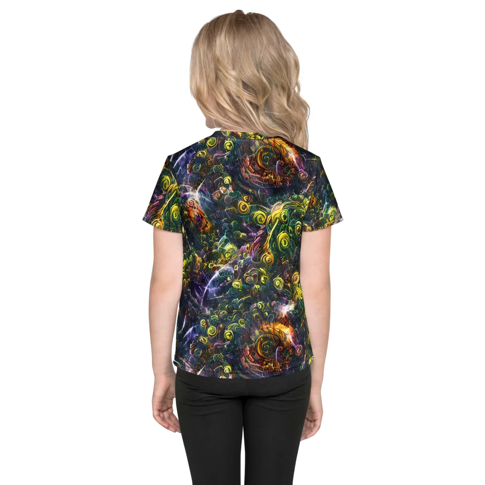 Midnight Vines on Kids Crew Neck T-Shirt — Back