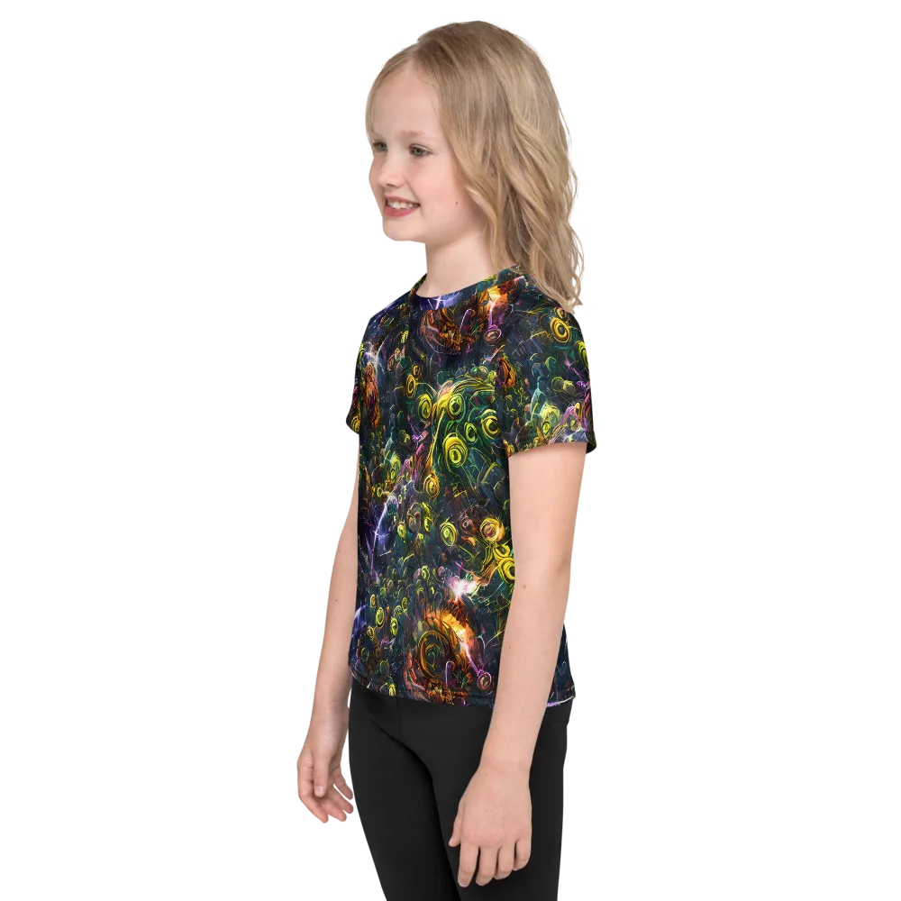 Midnight Vines on Kids Crew Neck T-Shirt — Left