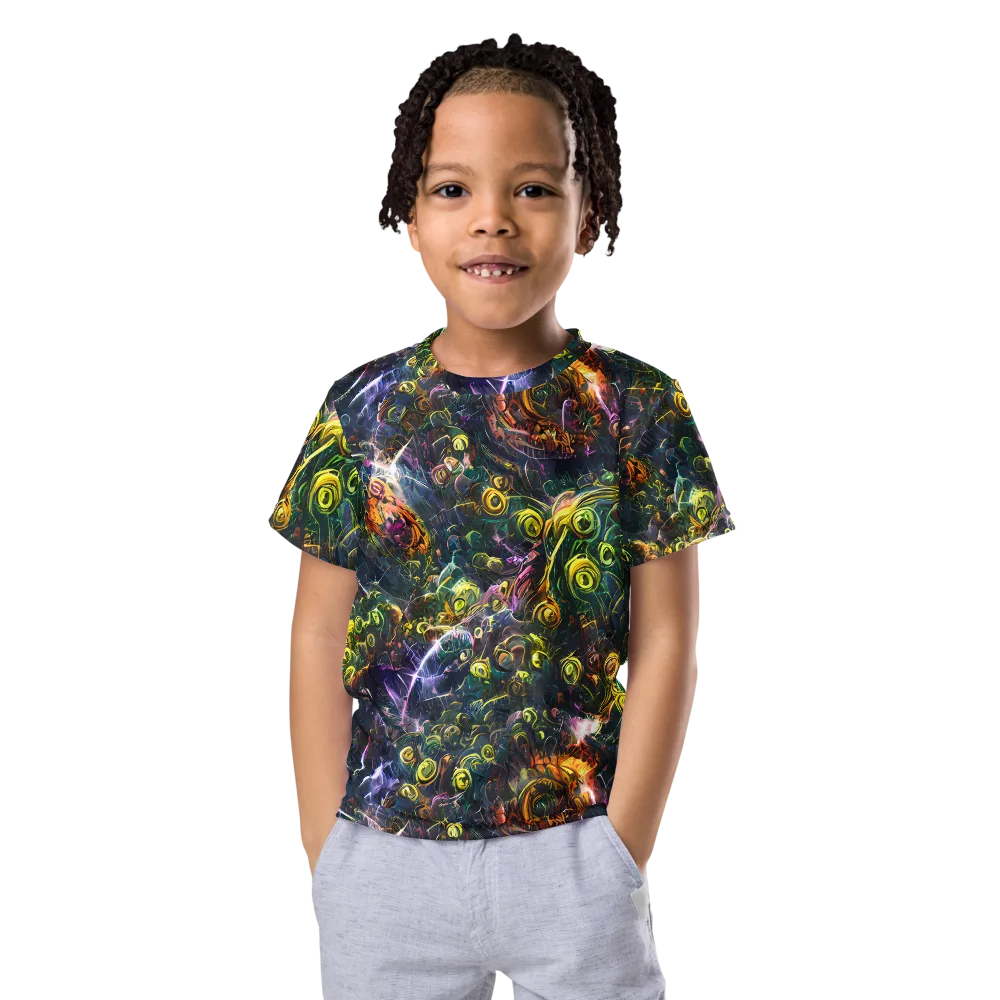 Midnight Vines on Kids Crew Neck T-Shirt — Front