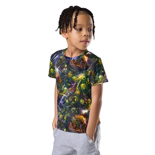 Midnight Vines on a Kids Crew Neck T-Shirt