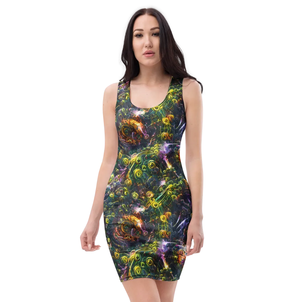Midnight Vines on Bodycon Dress — Front