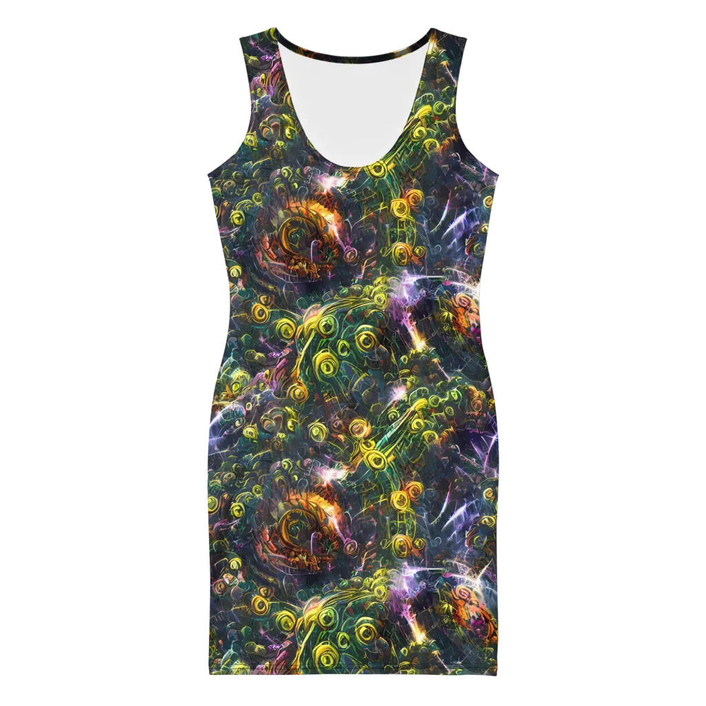 Midnight Vines on Bodycon Dress — Front