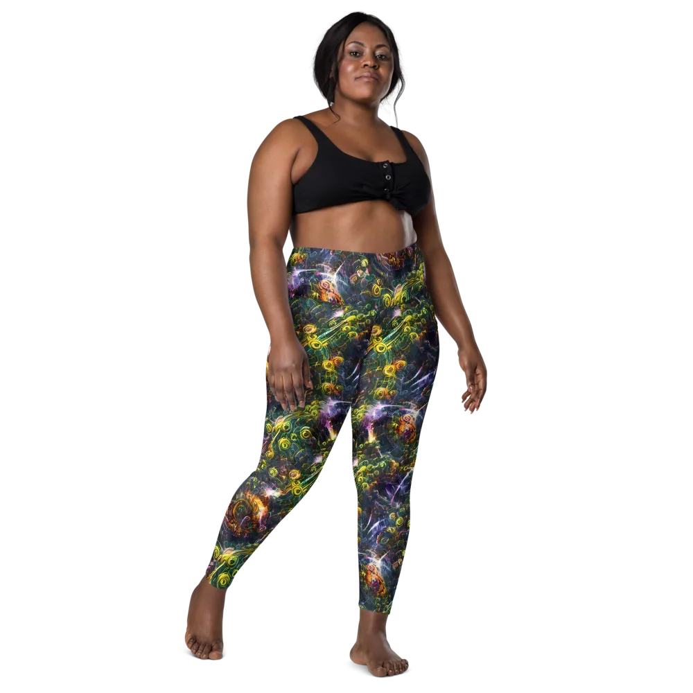 Midnight Vines on Leggings with Pockets — Front