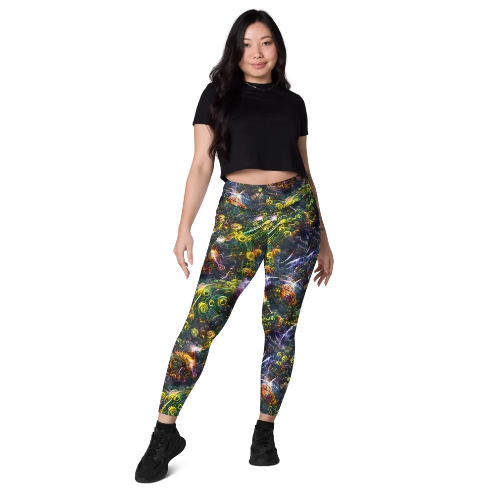 Midnight Vines on Leggings with Pockets — Front