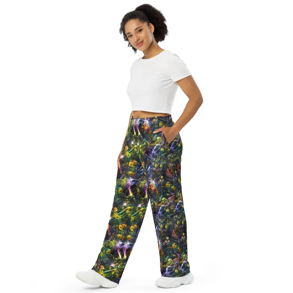 Midnight Vines on Wide-Leg Pants — Left Front