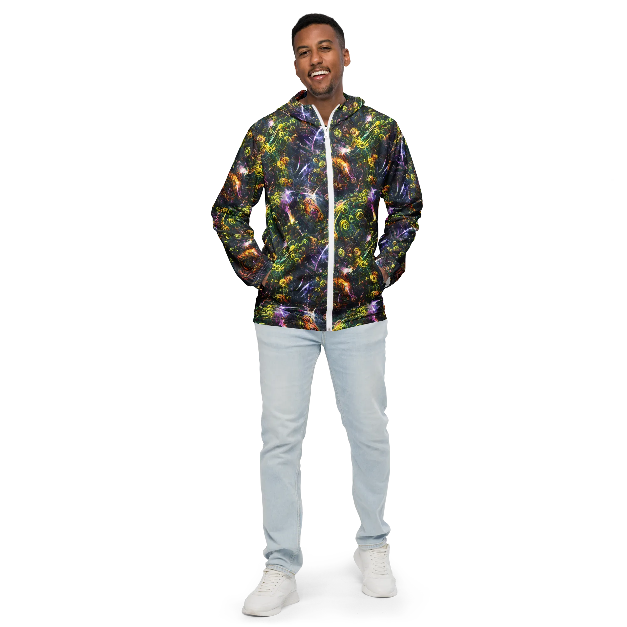 Midnight Vines on Men's Windbreaker — Front