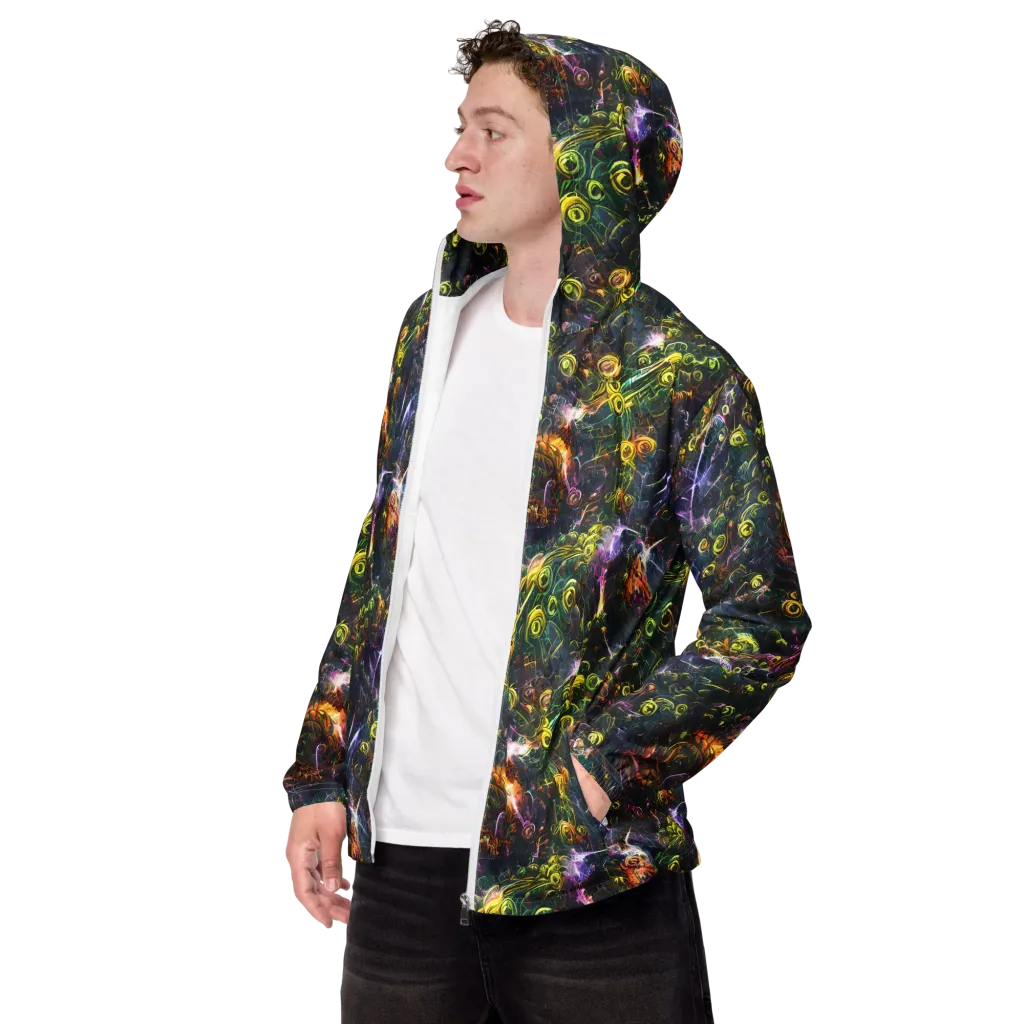 Midnight Vines on Men's Windbreaker — Left Front