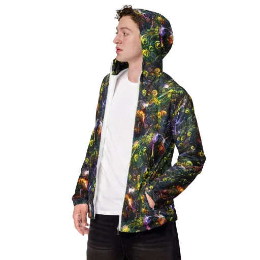 Midnight Vines on a Men's Windbreaker