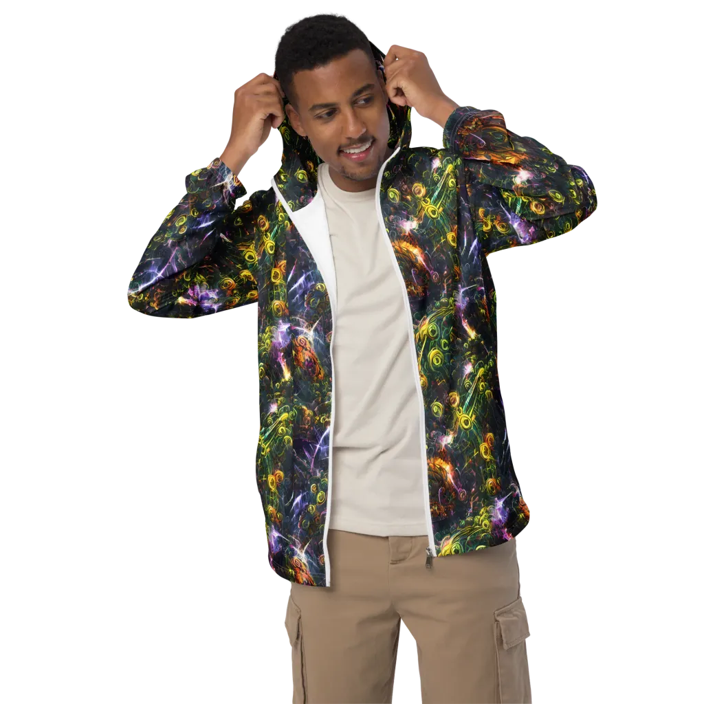 Midnight Vines on Men's Windbreaker — Front