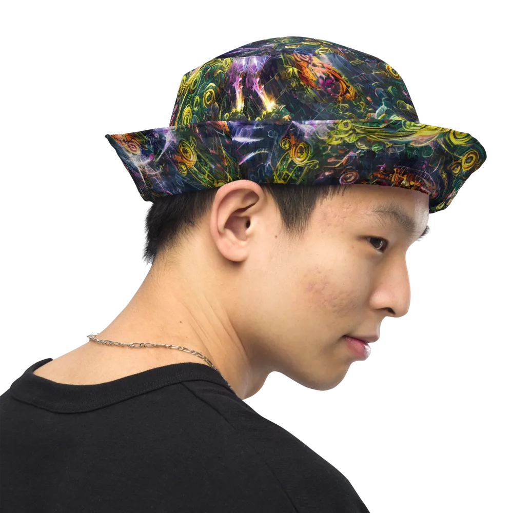 Midnight Vines on Reversible Bucket Hat — Right Outside