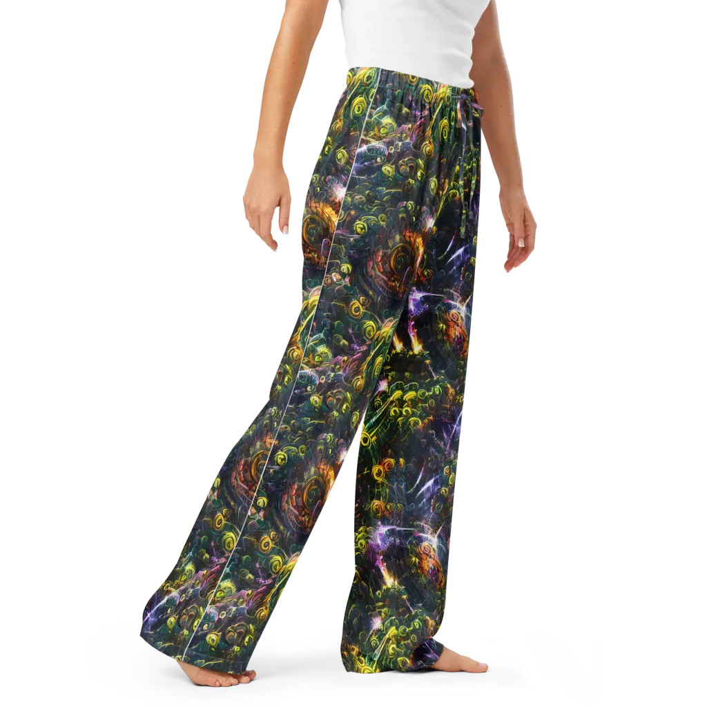 Midnight Vines on Women's Pajama Pants — Right Front